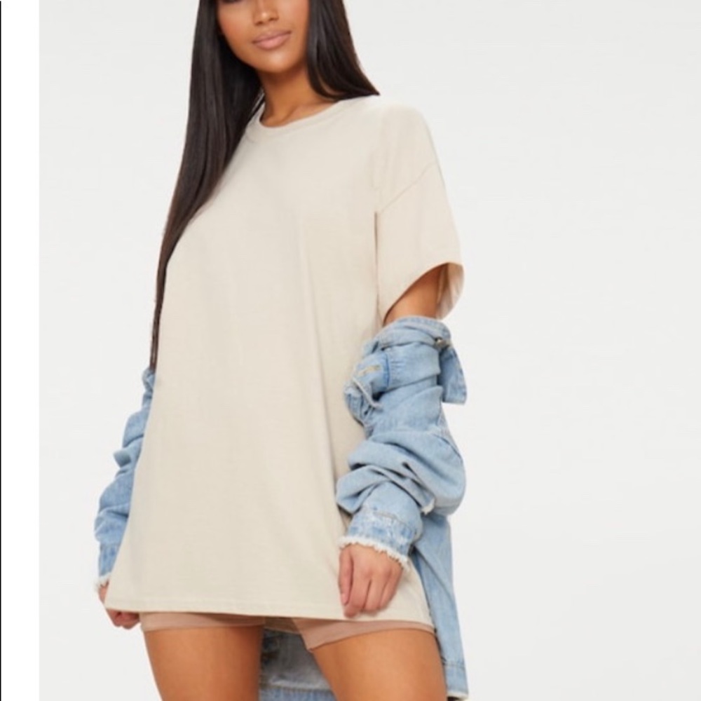 Sand Oversized Boxy T-Shirt - Picture 4 of 6